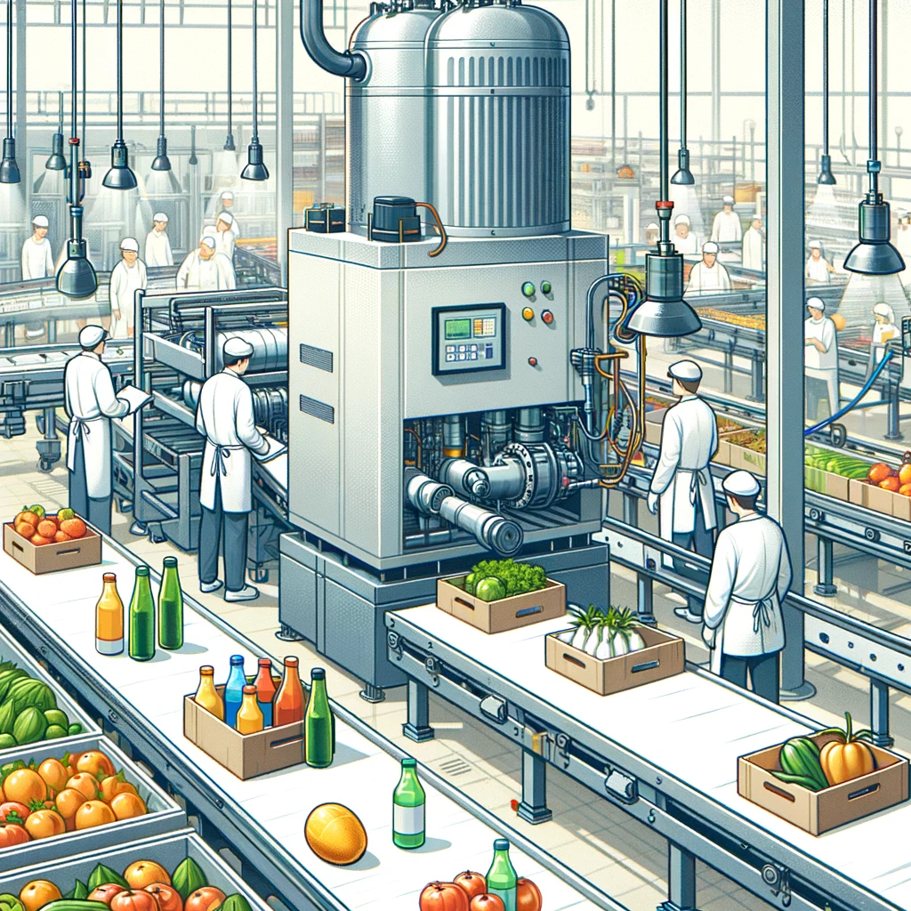 le compresseur sans huile est une partie importante du processus de pr&eacute;paration des aliments