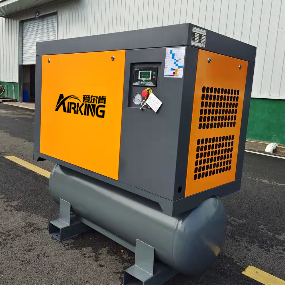 Compresseur d'air à vis 10HP 8Bar AIRKING 3in1 sécheur intégré avec réservoir récepteur d'air